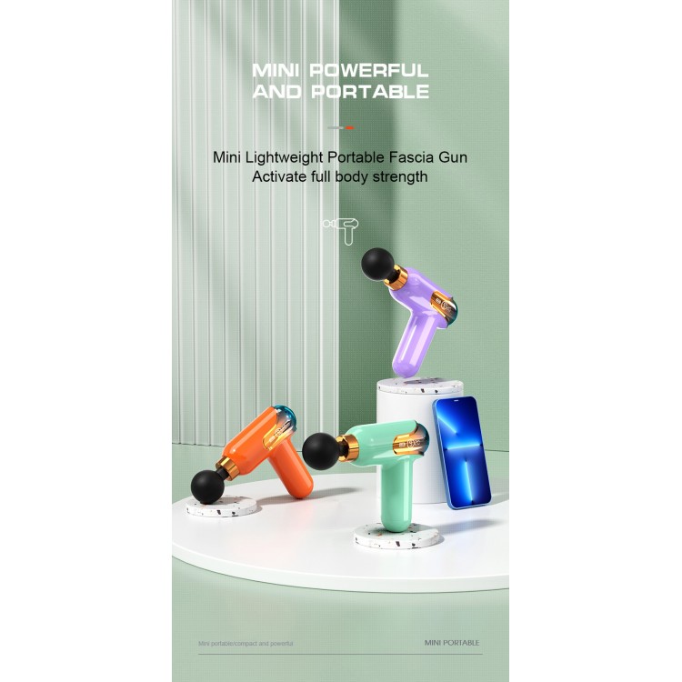 Easy to operate handheld mini fascia gun, rechargeable muscle massager after fitness Easy to operate handheld mini fascia gun, rechargeable muscle massager after fitness