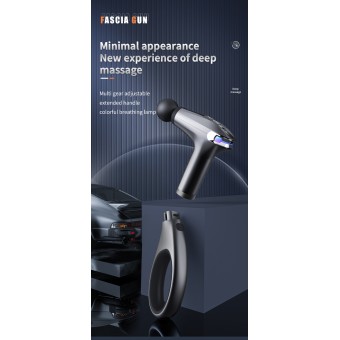 New Handle Adjustable Smart LED display Detachable massage Gun powerful vibrating with Breathing Light