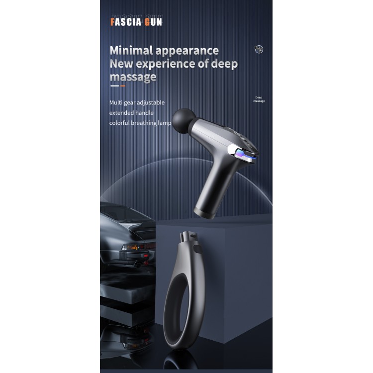 New Handle Adjustable Smart LED display Detachable massage Gun powerful vibrating with Breathing Light New Handle Adjustable Smart LED display Detachable massage Gun powerful vibrating with Breathing Light