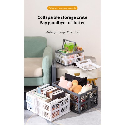 Plastic Collapsible Storage Crates Stackable Storage Container 