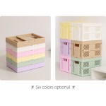 Plastic Collapsible Storage Crates with Handles Desktop Stackable Folding Shopping Baskets Plastic Collapsible Storage Crates with Handles Desktop Stackable Folding Shopping Baskets