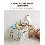 Plastic Collapsible Storage Crates with Handles Desktop Stackable Folding Shopping Baskets Plastic Collapsible Storage Crates with Handles Desktop Stackable Folding Shopping Baskets