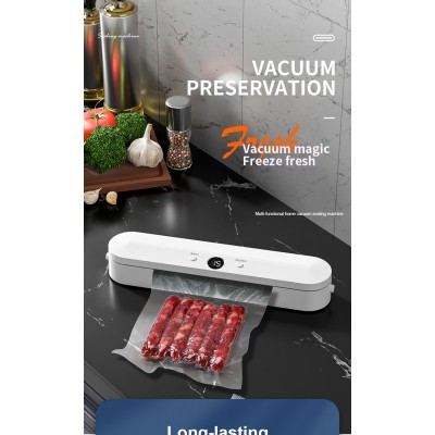 Automatic mini household vacuum food sealers machine for food saver vacuum packing storage with vacuum bags for home